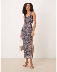 ASOS - Double Layer Scoop Neck Slip Midi Dress - Lyst