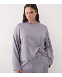 ASOS - Asos Design Curve Cupro Twist Front Sweatshirt - Lyst