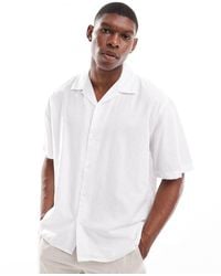 SELECTED - Oversized Linen Mix Revere Collar Shirt - Lyst