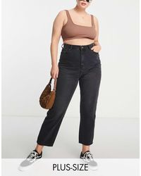 Don't Think Twice - Dtt Plus Katy High Waisted Cropped Straight Jeans - Lyst