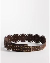 ASOS - Riem Van Imitatiesuède Met Ronde Schijfjes En Studs - Lyst