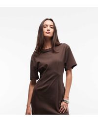 Monki - Cinched Waist T-shirt Mini Dress - Lyst