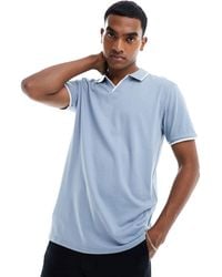Brave Soul - Tipped Trophy Neck Polo - Lyst