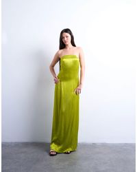 TOPSHOP - – trägerloses maxikleid aus satin - Lyst