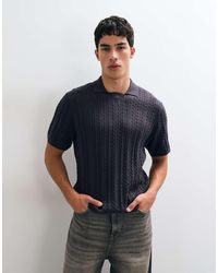 adidas Originals - Cable Knit Polo - Lyst