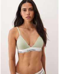 Calvin Klein - Icon Cotton Modal Lightly Lined Triangle Bra - Lyst