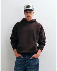 Only & Sons - Sweat à capuche oversize chocolat - Lyst
