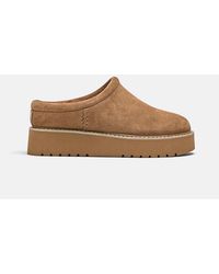 Stradivarius - – flache lederclogs - Lyst