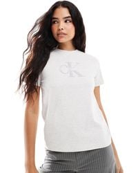 Calvin Klein - Chenille Monogram T-shirt - Lyst