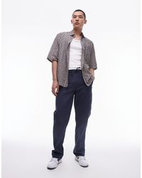 TOPMAN - Loose Chino Pants With Elasticized Waistband - Lyst