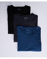 BOSS - Classic 3 Pack Long Sleeve Logo T-shirt Regular Fit - Lyst