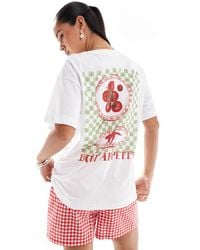 New Look - Bon Appetit Logo Oversized T-Shirt - Lyst