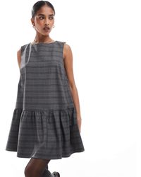 ASOS - Tailored Drop Waist Mini Dress - Lyst
