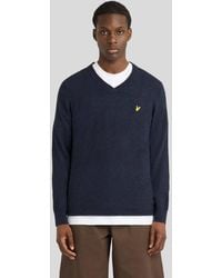 Lyle & Scott - Mid Knits Lambswool Blend V Neck Jumper - Lyst