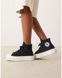 Converse - – chuck taylor all star lift hi – mit nieten besetzte sneaker - Lyst