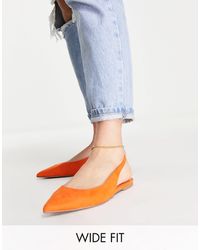 ASOS - Wide Fit Lala Pointed Slingback Flats - Lyst
