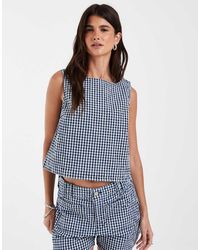 Gap - Seersucker Denim Crop Top Co-Ord - Lyst