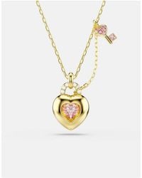 Swarovski - Idyllia Pendant, Mixed Cuts, Heart, Key, -Tone Plated - Lyst