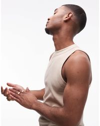TOPMAN - Fitted Rib Vest With High Neck - Lyst