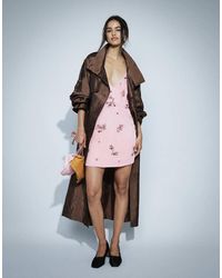 ASOS - Longline Oversized Trench Coat With Shoulder Pad - Lyst