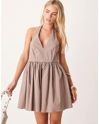 ASOS - Asos Design Petite Sleeveless Shirt Skater Dress - Lyst