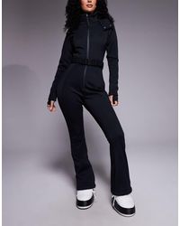 ASOS 4505 Ski & Snow - Asos 4505 Hourglass Ski Soft Shell Belted Ski Suit With Slim Kick Leg And Faux Fur Hood - Lyst