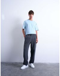 TOPMAN - Joggers De Pernera Recta Con Lavado De - Lyst