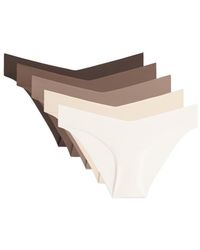 Oysho - 5 Classic Invisible Polyamide Blend Briefs, Laser Cut V-cut - Lyst