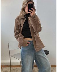 NA-KD - Pocket Detail Faux Suede Jacket - Lyst