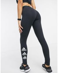 adidas Originals Adidas Training leggings With Side Logo - Black