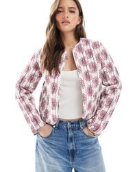 Threadbare - – baumwoll-steppjacke mit paisley-print - Lyst