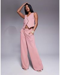 ASOS - Co-Ord Jersey Twill Wide Leg Trouser - Lyst