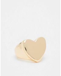 ASOS - Anillo Para Meñique Con Detalle De Corazón Abullonado De - Lyst