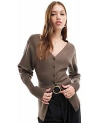 & Other Stories - Compact Knit Cardigan With V Neck And Volume Sleeves - Lyst