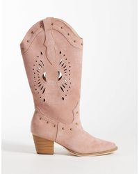 Glamorous - Western Knee Boots - Lyst