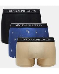 Polo Ralph Lauren - 3 Pack Logo Waistband Classic Trunks - Lyst
