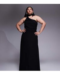 Tfnc Plus - Shoulder Scarf Neck Maxi Dress - Lyst
