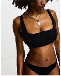 ASOS - Fuller Bust Mix And Match Square Neck Crop Bikini Top With Supportive Underwire - Lyst