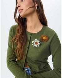 Stradivarius - Set Da 2 Spille Bianche A Contrasto A Forma Di Fiore - Lyst