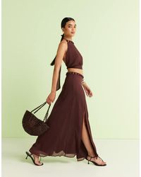 ASOS - Cut Out Beaded Volume Maxi Skirt - Lyst