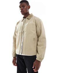 Only & Sons - Oversized Heavyweight Barn Jacket With Cord Collar - Lyst
