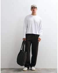 ASOS - Wide Leg Scuba-style Fabric jogger With Twisted Seam - Lyst