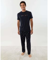 Threadbare - Embroidered Christmas Pyjama Set - Lyst