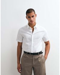 ASOS - Regular Fit Smart Linen Blend Shirt - Lyst