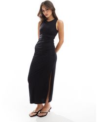 New Look - Slinky Ruched Side Maxi Dress - Lyst
