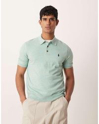 Polo Ralph Lauren - Icon Logo Knitted Cotton Polo - Lyst