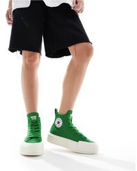 Converse - Zapatillas hi-top verdes con cordones gruesos cruise hi - Lyst