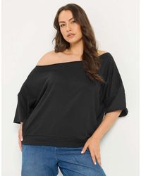 Yours Clothing - Off Shoulder Sweatshirt - Lyst