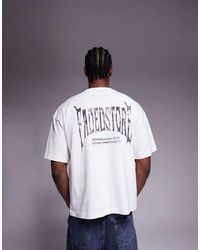 Faded Store - Blackletter Back Print Cropped Tee - Lyst