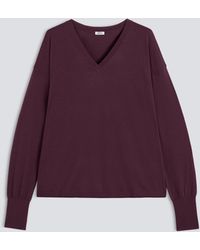 Aspesi - Pullover Aus Merinowolle Mit V-Ausschnitt - Lyst